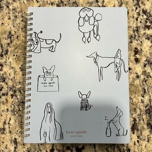 NWOT KATE SPADE PUPPY LINED NOTEBOOK 8.25x6.75